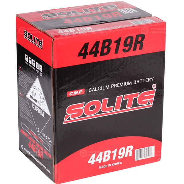 Автомобильный аккумулятор Solite Asia 44 Ач прямая полярность B19R в Сарове