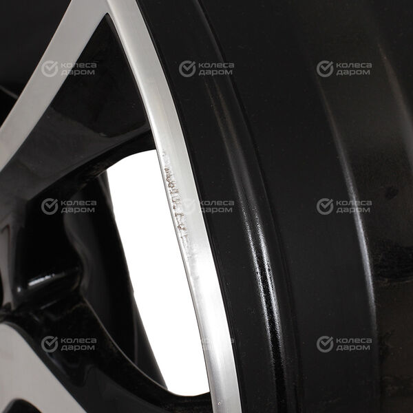 Колесный диск СКАД Тулон  6xR15 4x100 ET46 DIA54.1 (уценка) черный глянцевый с полированной лицевой поверхностью в Саранске