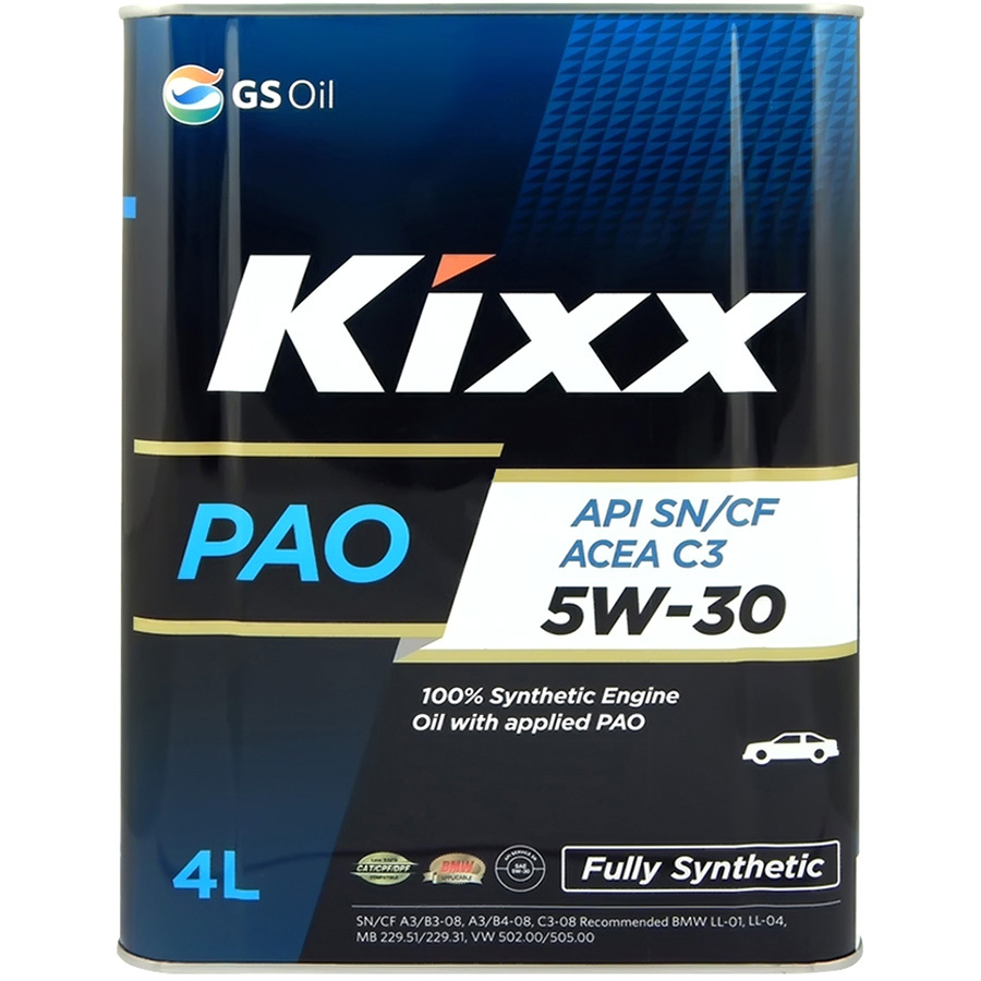 Моторное масло Kixx PAO 5W-30, 4 л