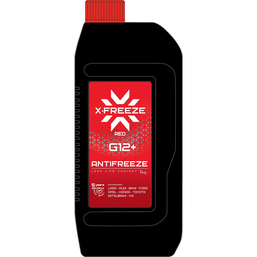X-Freeze Антифриз Готовый X-Freeze G12+ красный 1 л.