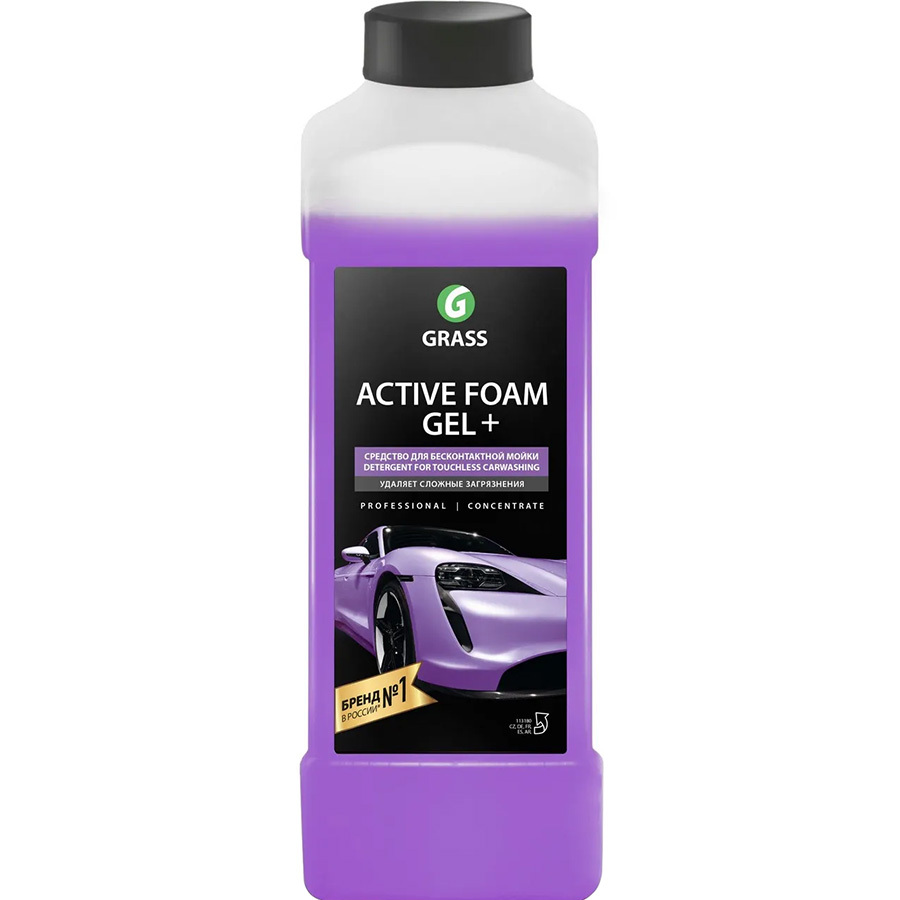 Шампунь для бесконтактной мойки Grass Active Foam GEL+ концентрат 1 л (art. 113180)