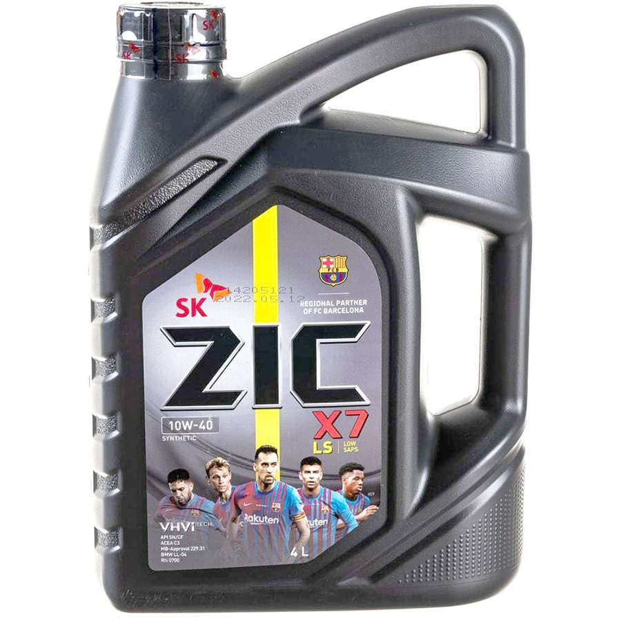 ZIC Моторное масло ZIC X7 LS 10W-40, 4 л