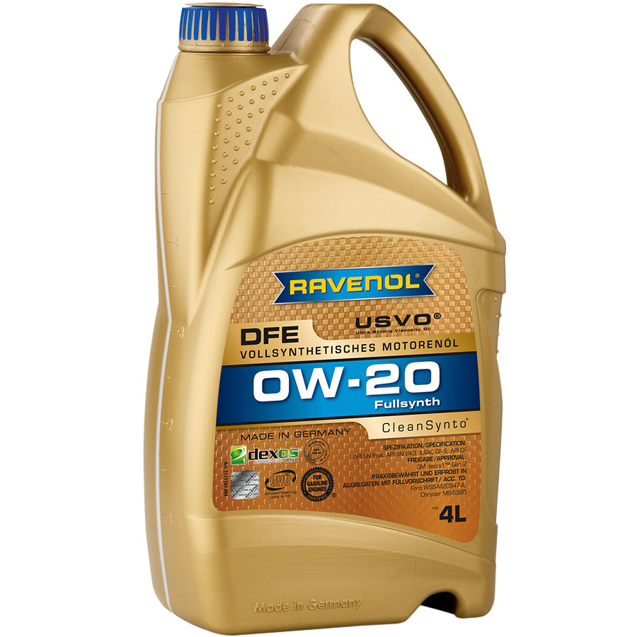 Моторное масло Ravenol DFE 0W-20, 4 л