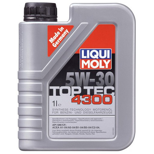 Liqui Moly Моторное масло Liqui Moly Top Tec 4300 5W-30, 1 л liqui moly 3958 масло моторное д 2 т двиг 1л tc полусинтетика 1шт
