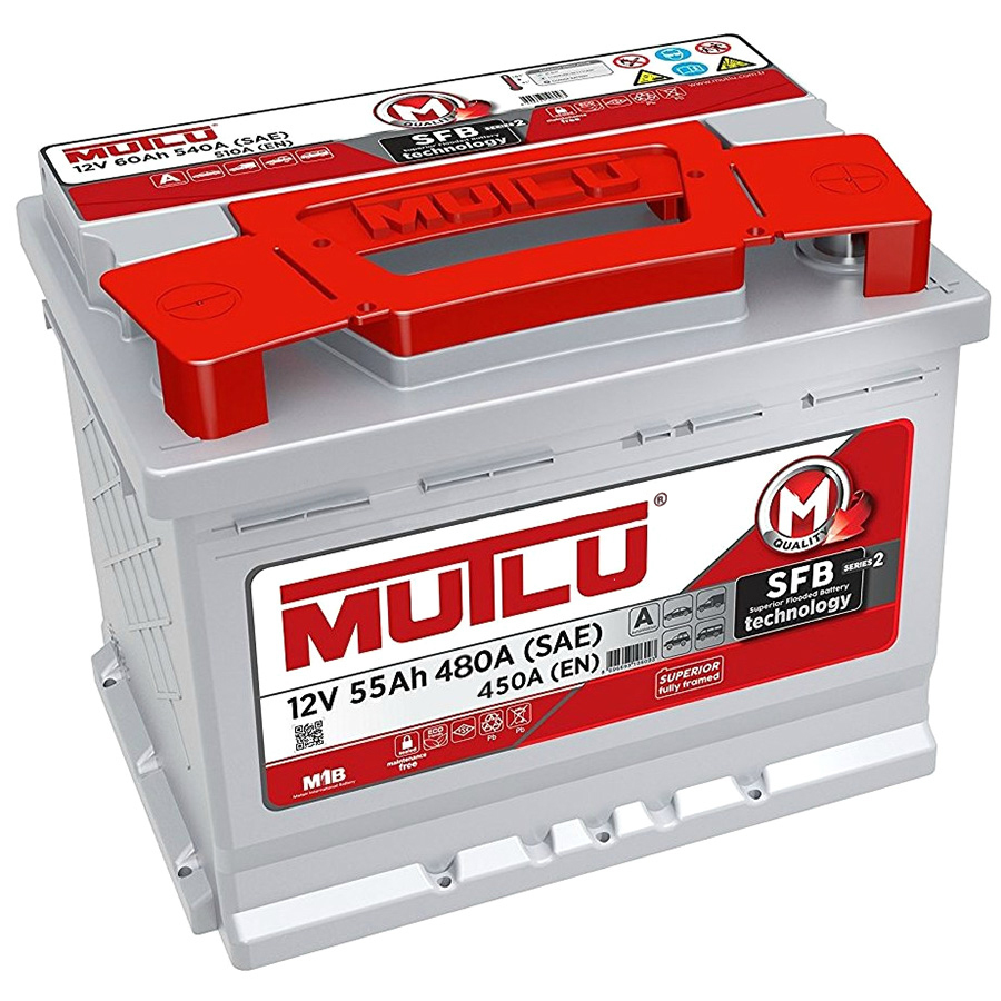 Mutlu Автомобильный аккумулятор Mutlu 55 Ач обратная полярность L2