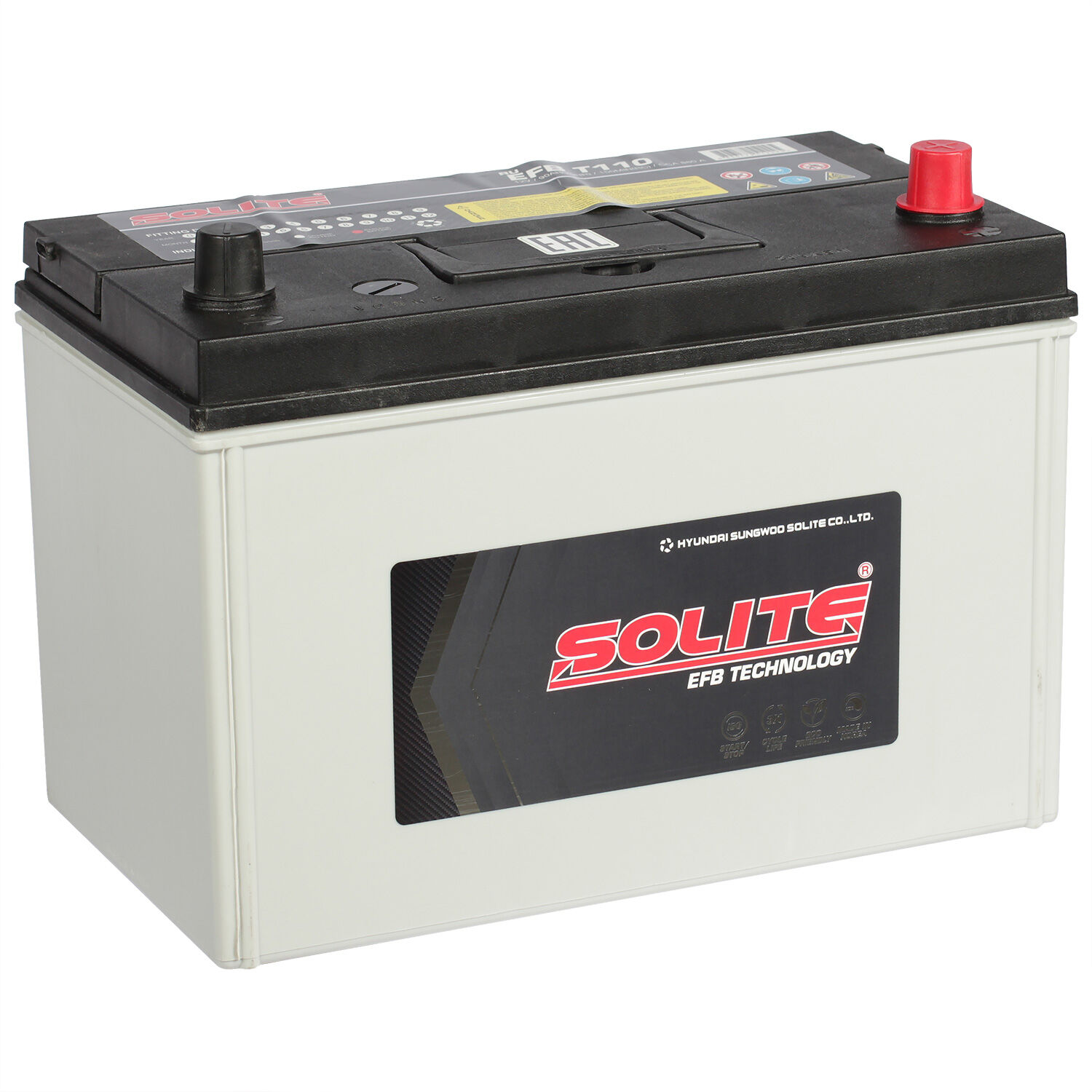 Автомобильный аккумулятор Solite EFB 90 Ач обратная полярность D31L 17574₽