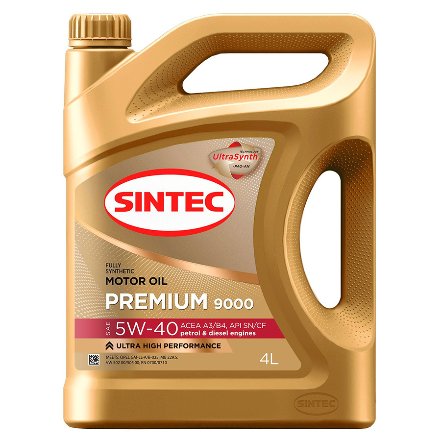 Моторное масло Sintec Premium 9000 5W-40, 4 л