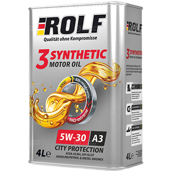Моторное масло Rolf 3-Synthetic 5W-30, 4 л в Москве