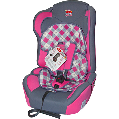Детское кресло Little Car Детское автокресло Little Car Comfort 1/2/3 (от 9 до 36 кг), Клетка-Розовый