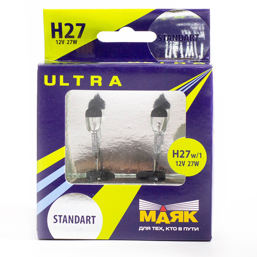 Автолампа Лампа Маяк Ultra New - H27/1-27 Вт, 2 шт.