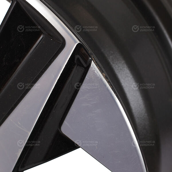Колесный диск KDW KD1520  6xR15 4x100 ET46 DIA60.1 (уценка) глянцевый черный с полированной лицевой частью в Ставрополе