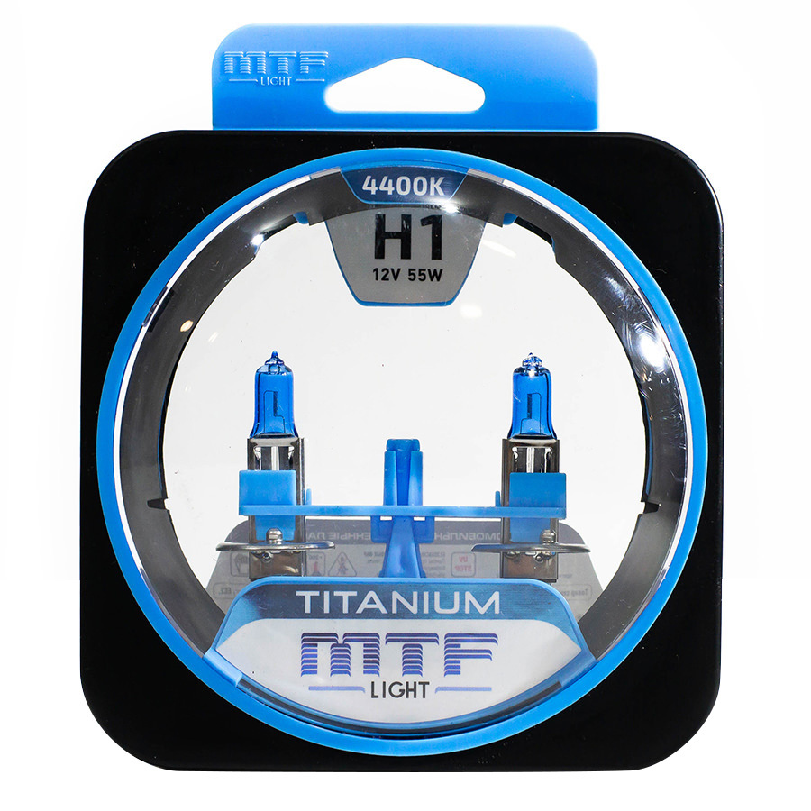 Автолампа Лампа MTF Light Titanium - H1-55 Вт-4400К, 2 шт. HTN1201 - фото 1