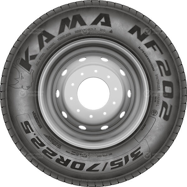 Грузовая шина Кама NF202 R22.5 385/65 160K TL   Рулевая в Таганроге