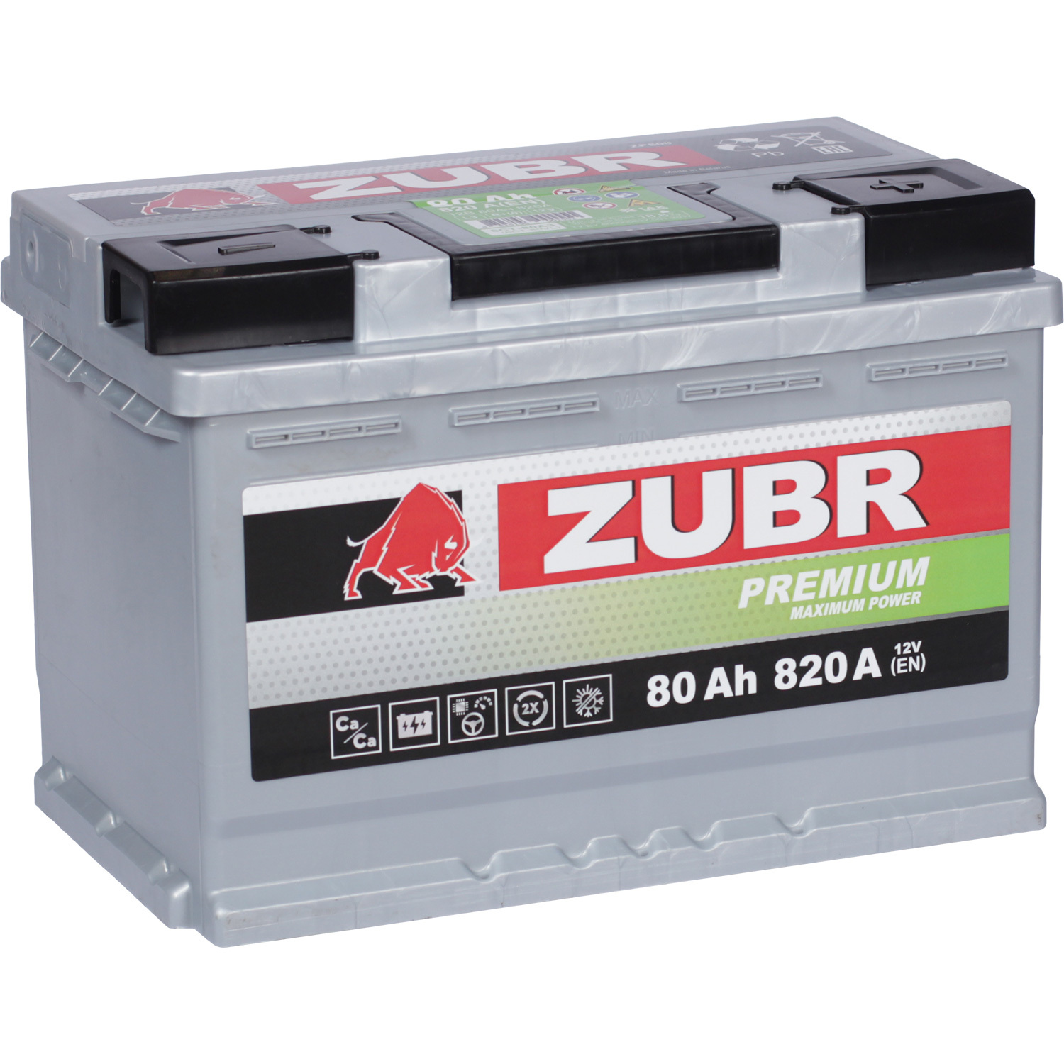 Zubr Автомобильный аккумулятор Zubr 80 Ач обратная полярность L3 zubr автомобильный аккумулятор zubr 75 ач обратная полярность l3