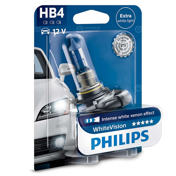 Лампа PHILIPS White Vision - HB4-55 Вт-3700К, 1 шт. в Канске