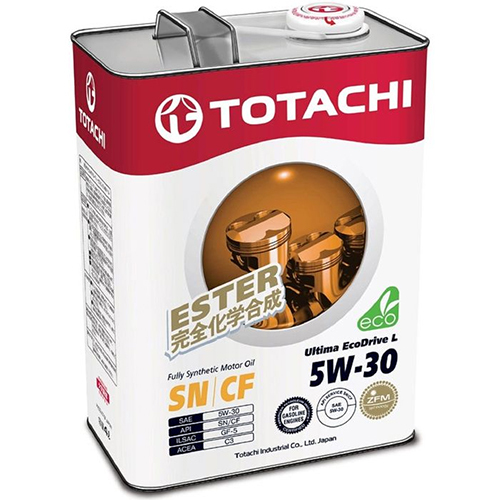 Totachi Моторное масло Totachi Ultima EcoDrive L F-Synth SN/CF 5W-30, 4 л масло моторное totachi ultima ecodrive l sn cf 5w 30 синтетическое 200 л