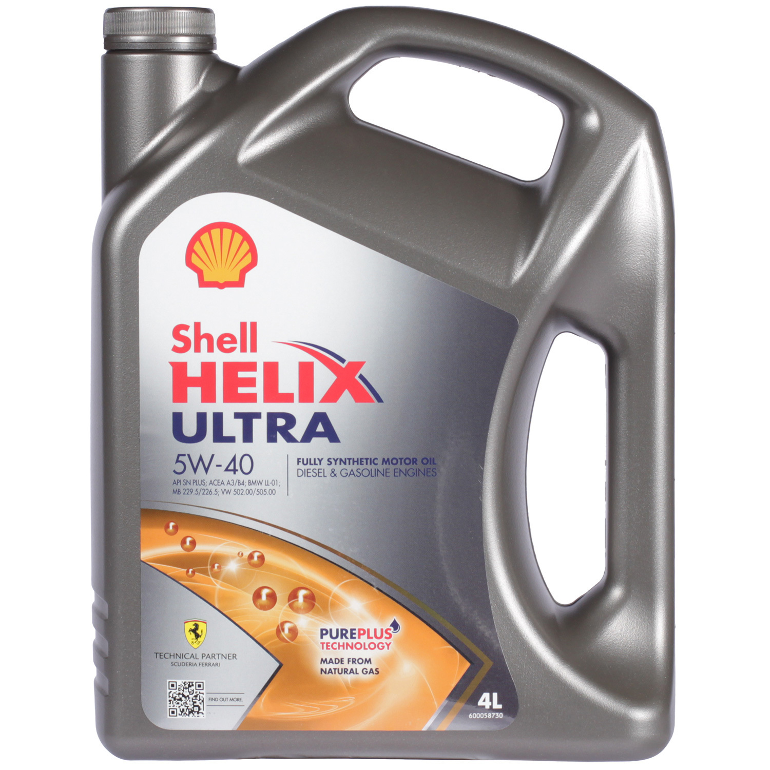 Shell Моторное масло Shell Helix Ultra 5W-40, 4 л моторное масло shell helix hx8 ect 5w 30 4 л синтетическое