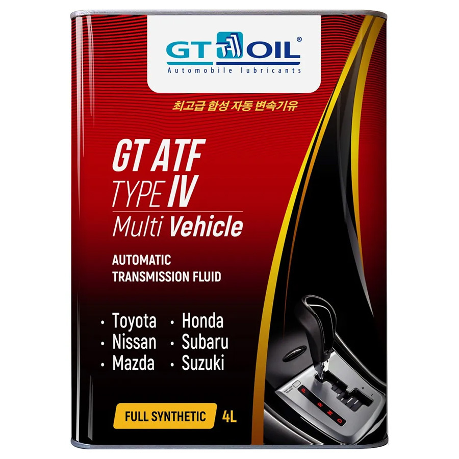 Трансмиссионное масло GT OIL Type IV Multi Vehicle ATF, 4 л