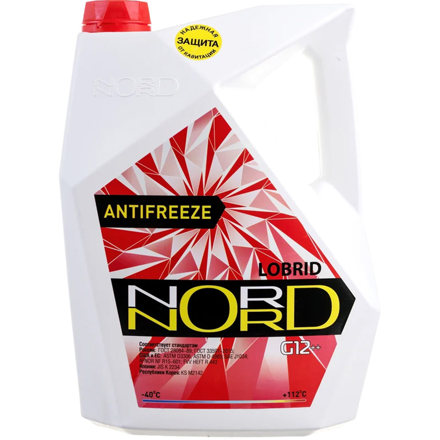Антифриз Готовый NORD G12++ красный 10 л.