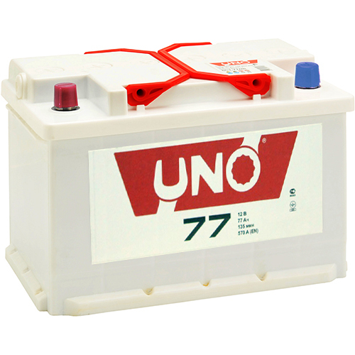 Uno Автомобильный аккумулятор Uno 77 Ач прямая полярность L3