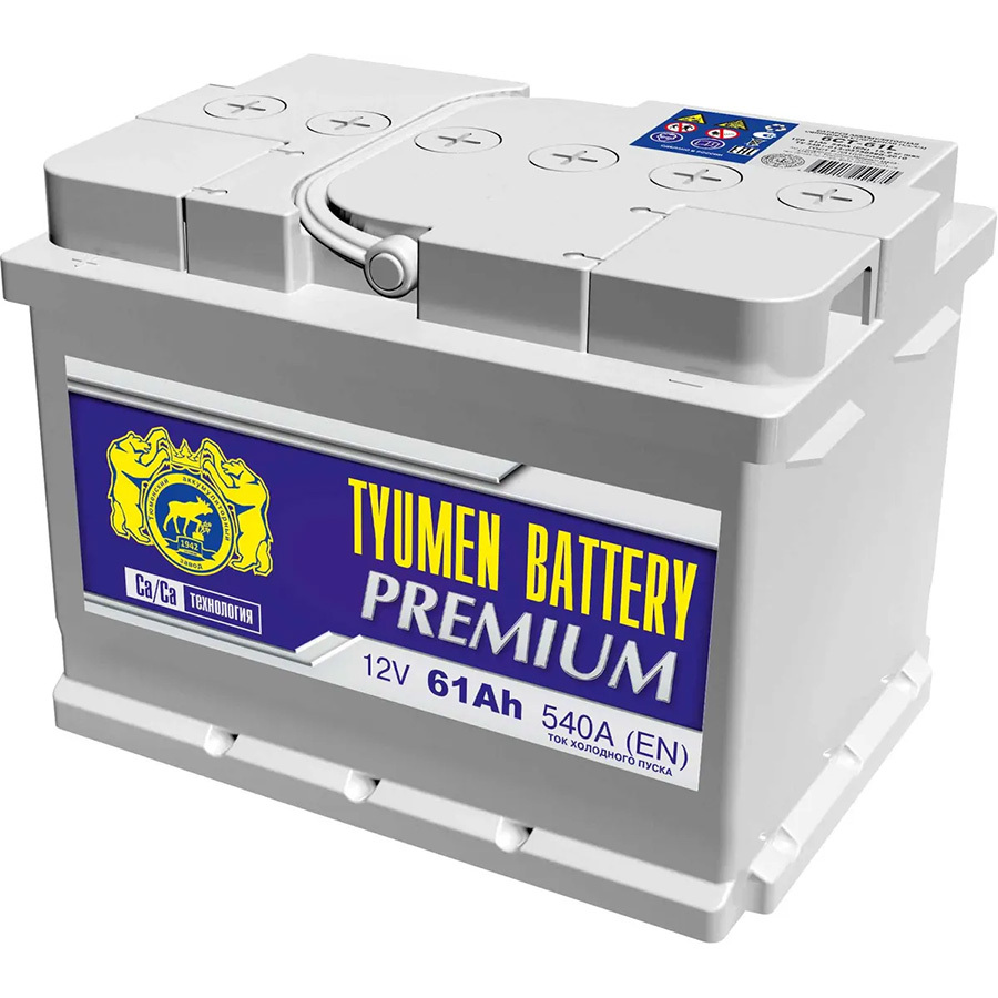Tyumen Battery Автомобильный аккумулятор Tyumen Battery Premium 61 Ач обратная полярность LB2 tyumen battery автомобильный аккумулятор tyumen battery 65 ач обратная полярность d23l
