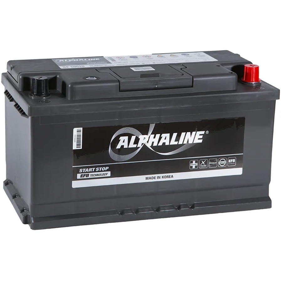 Alphaline Автомобильный аккумулятор Alphaline EFB 110 Ач обратная полярность L6 alphaline автомобильный аккумулятор alphaline sd 80 ач обратная полярность d26l