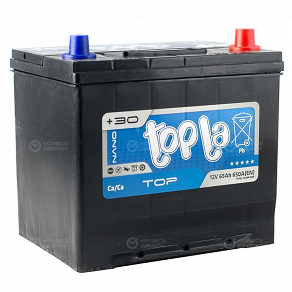 Автомобильный аккумулятор Topla Asia Top JIS 65 Ач обратная полярность D23L в Твери