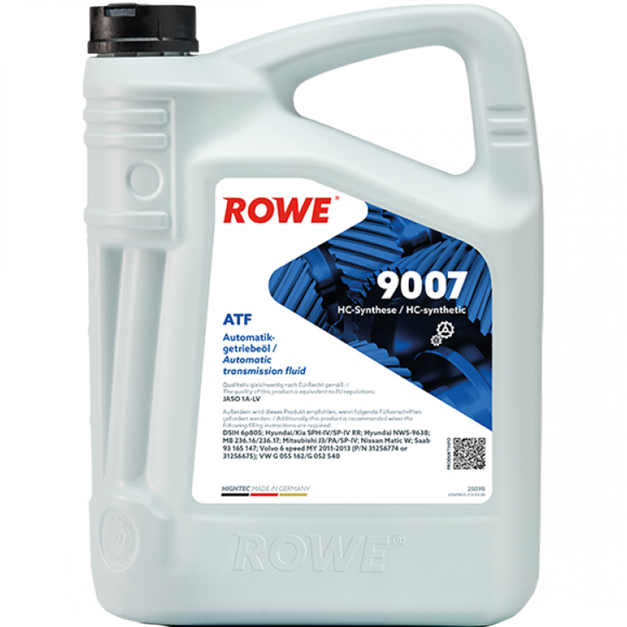 ROWE Трансмиссионное масло ROWE HIGHTEC ATF 9007 ATF, 5 л rowe трансмиссионное масло rowe hightec atf 9007 atf 5 л