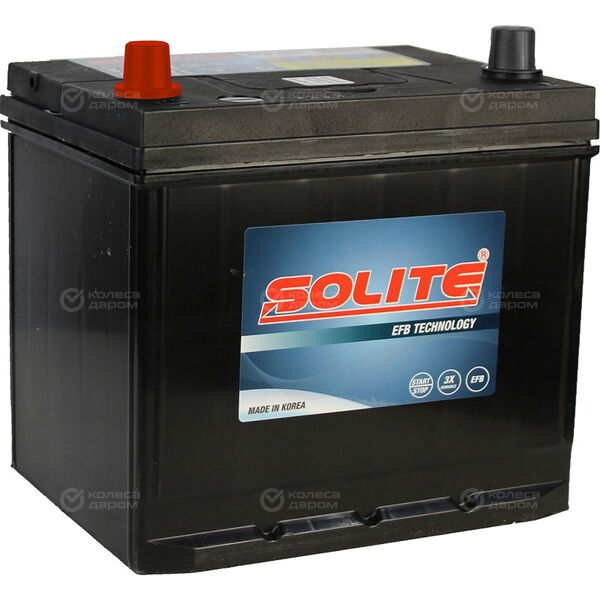 Автомобильный аккумулятор Solite EFB 70 Ач прямая полярность D23R в Сызрани