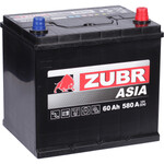 Автомобильный аккумулятор Zubr 60 Ач обратная полярность D23L