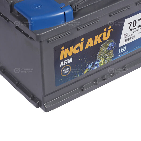 Автомобильный аккумулятор Inci Aku AGM 70 Ач обратная полярность L3 в Твери