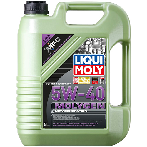 Liqui Moly Моторное масло Liqui Moly Molygen New Generation 5W-40, 5 л масло моторное liqui moly synthoil high tech 5w 40 4 л