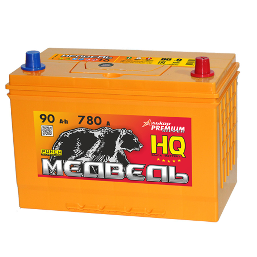 Медведь HQ Автомобильный аккумулятор Медведь HQ ТЮМЕНСКИЙ МЕДВЕДЬ 90 Ач обратная полярность D31L
