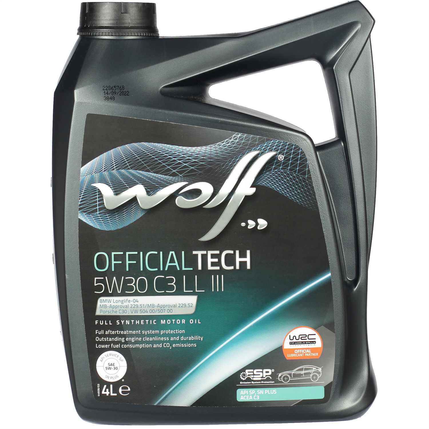 WOLF Масло моторное WOLF OFFICIALTECH C3 LL III 5W-30 4л wolf масло моторное wolf vitaltech 5w 40 pi c3 1л