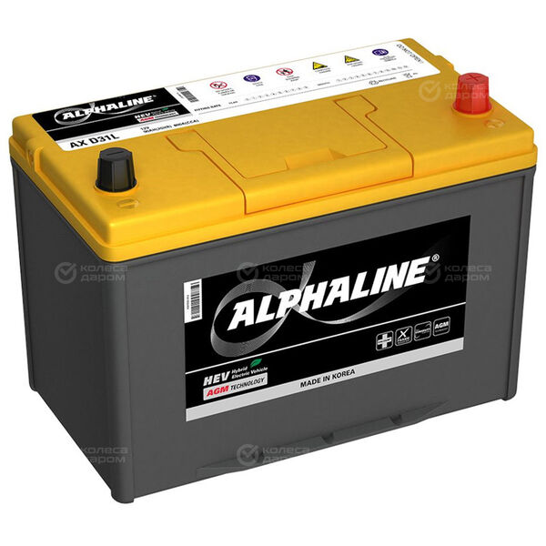 Автомобильный аккумулятор Alphaline AGM 90 Ач обратная полярность D31L в Калуге