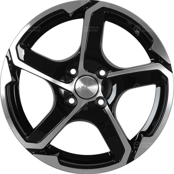 Колесный диск СКАД Аллигатор  6xR15 4x100 ET45 DIA56.6 черный глянцевый с полированной лицевой поверхностью в Каменске-Шахтинском