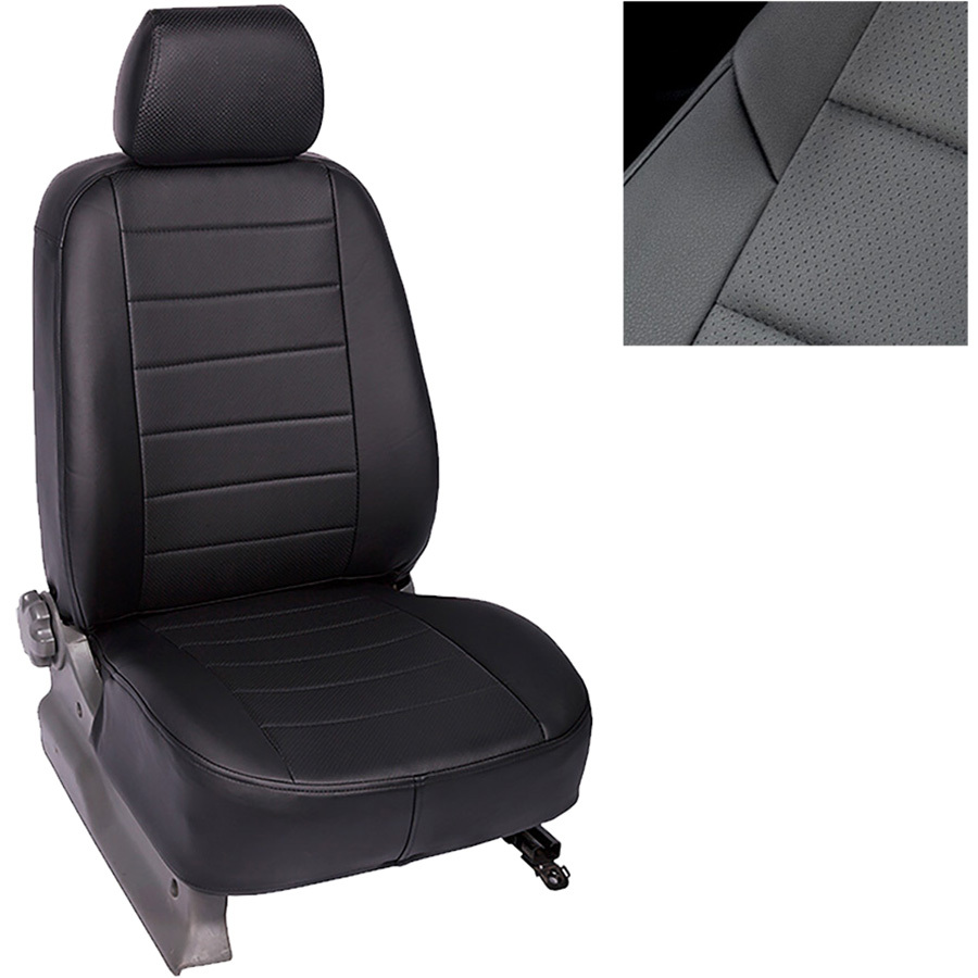 Чехлы модельные Seintex для Nissan Almera экокожа черный (art.84861)