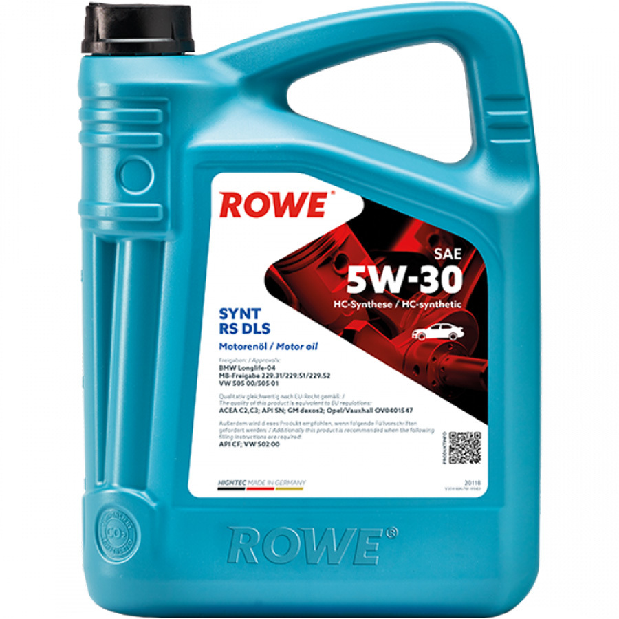 Моторное масло ROWE HIGHTEC SYNT RS DLS 5W-30, 4 л Вид №1