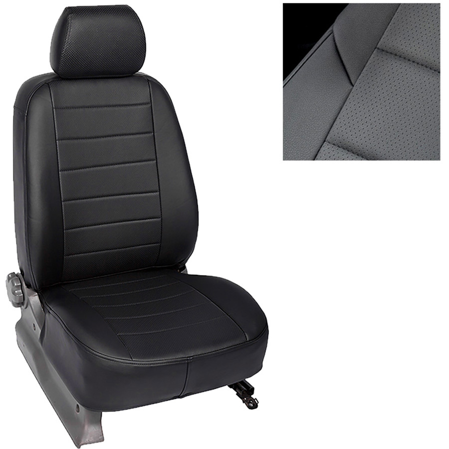 Чехлы модельные Seintex для Skoda Octavia A7 экокожа черный (art.90280)