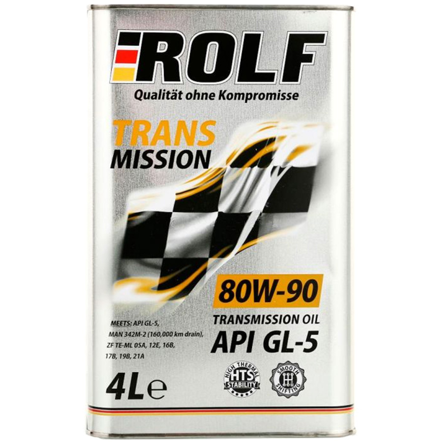 цена Rolf Масло трансмиссионное ROLF Transmission GL-5 80W-90 4л