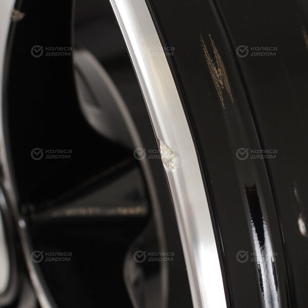Колесный диск СКАД Сакура  6.5xR15 5x100 ET43 DIA54.1 (уценка) глянцевый черный с полированной лицевой частью в Ишимбае