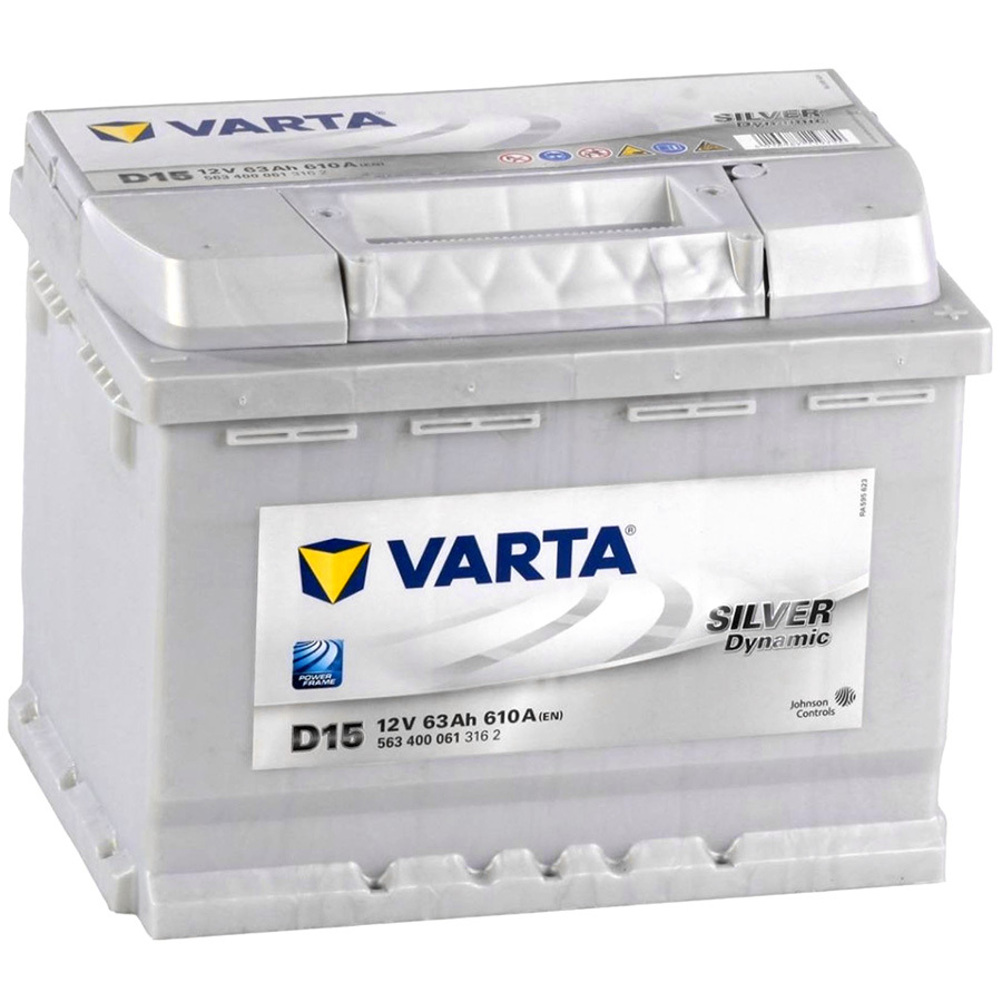 Varta Автомобильный аккумулятор Varta Silver Dynamic D15 63 Ач обратная полярность L2 varta автомобильный аккумулятор varta silver dynamic c6 52 ач обратная полярность lb1