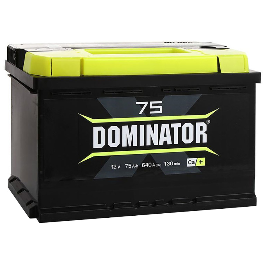 Dominator Автомобильный аккумулятор Dominator 75 Ач прямая полярность L3 dominator автомобильный аккумулятор dominator 60 ач обратная полярность l2