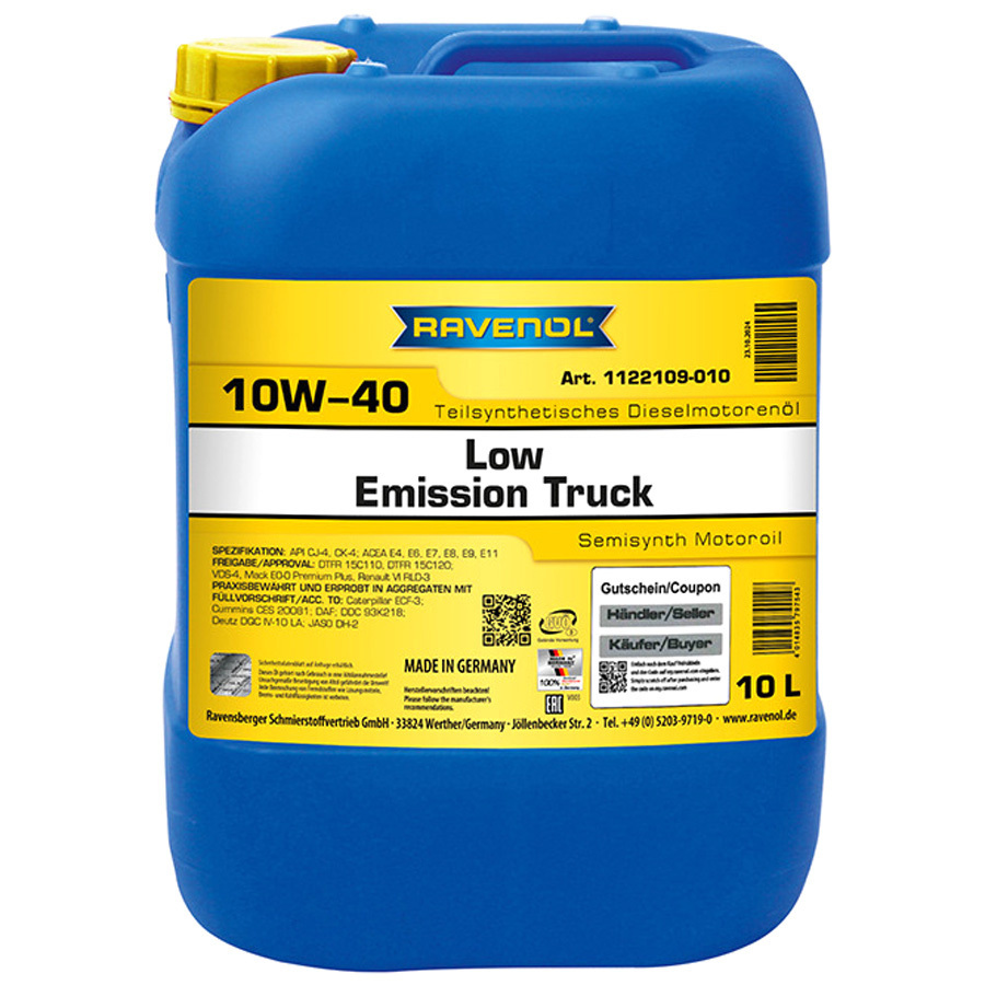 Масло моторное Ravenol Low Emission Truck 10W-40 10л