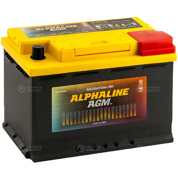 Автомобильный аккумулятор Alphaline AGM 70 Ач обратная полярность L3 в Лянторе