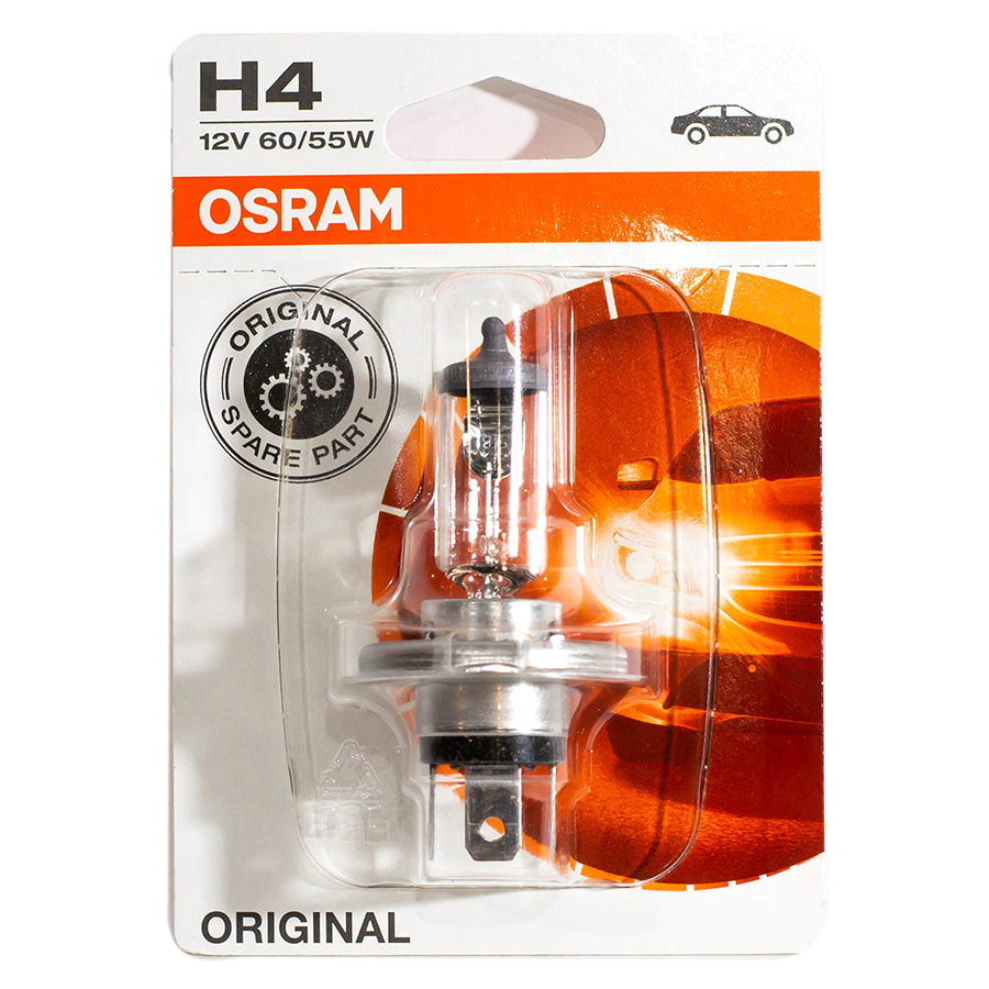 Автолампа OSRAM Лампа OSRAM - H4-55 Вт-3000К, 1 шт.