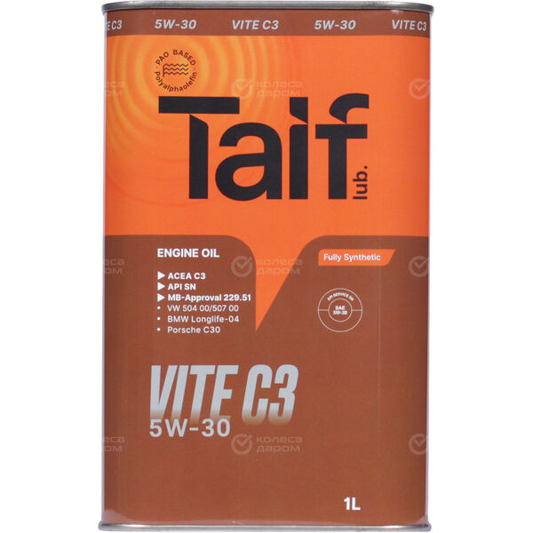 Моторное масло Taif VITE C3 5W-30, 1 л в Темрюке