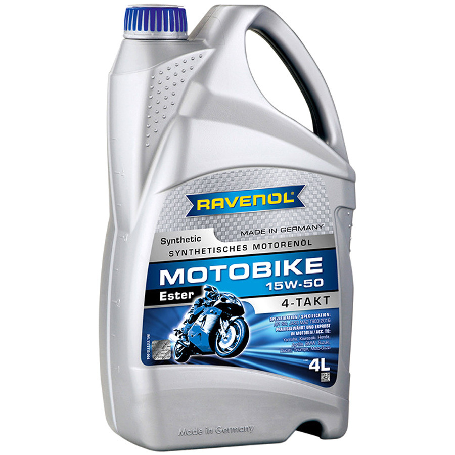 Масло 4-х тактное Ravenol Motobike 4-T Ester 15W-50 4л