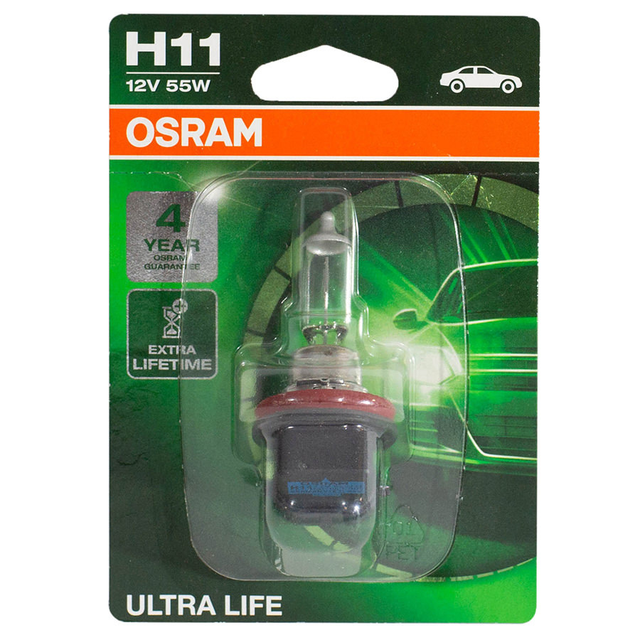 Автолампа OSRAM Лампа OSRAM Ultra Life+20 - H11-55 Вт-3200К, 1 шт.