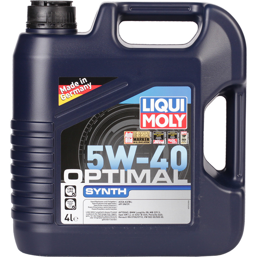 Liqui Moly Моторное масло Liqui Moly Optimal Synth 5W-40, 4 л моторное масло liqui moly optimal 10w 40 60 л